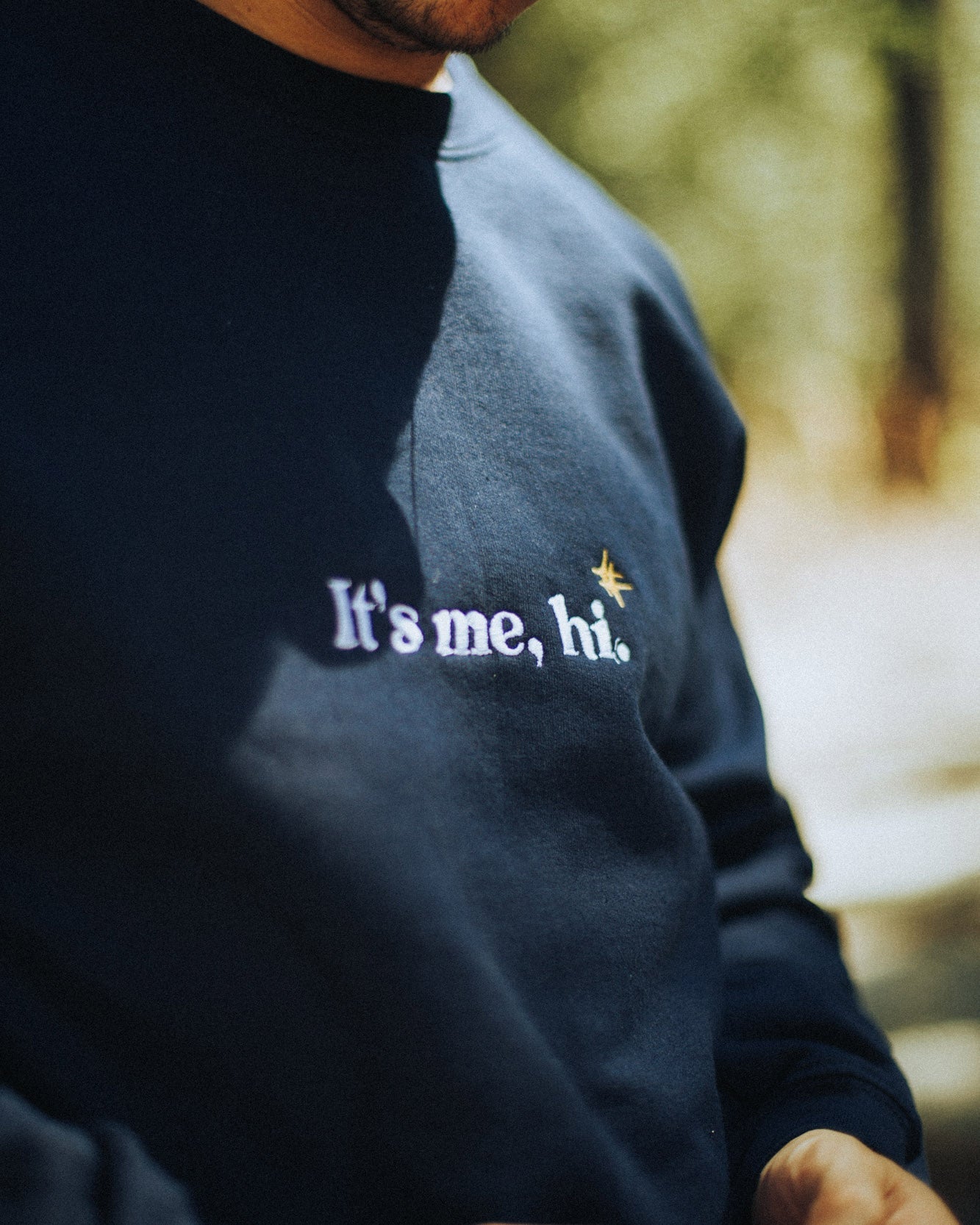 It's me, Hi! | Embroidered Sweatshirt - Behind the Mall